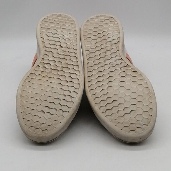 Adidas Womens Sneaker White Pink Trim Lace Up Walking Shoe Round Toe Low Top 8.5 - Picture 5 of 11